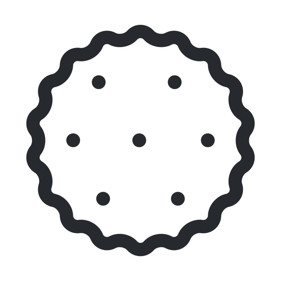 Illustration of sign cookies with chokolate. Icon element vector