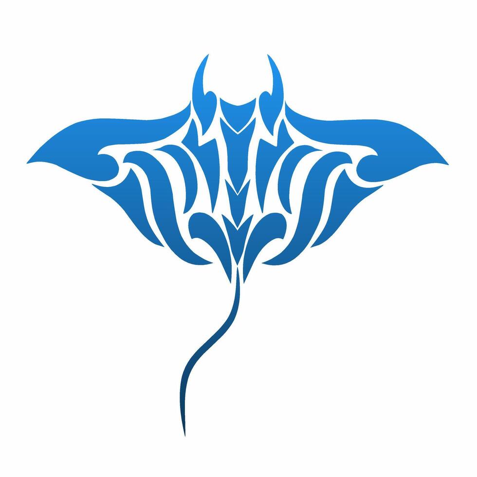 illustration graphic of tribal art design abstract stingray vector
