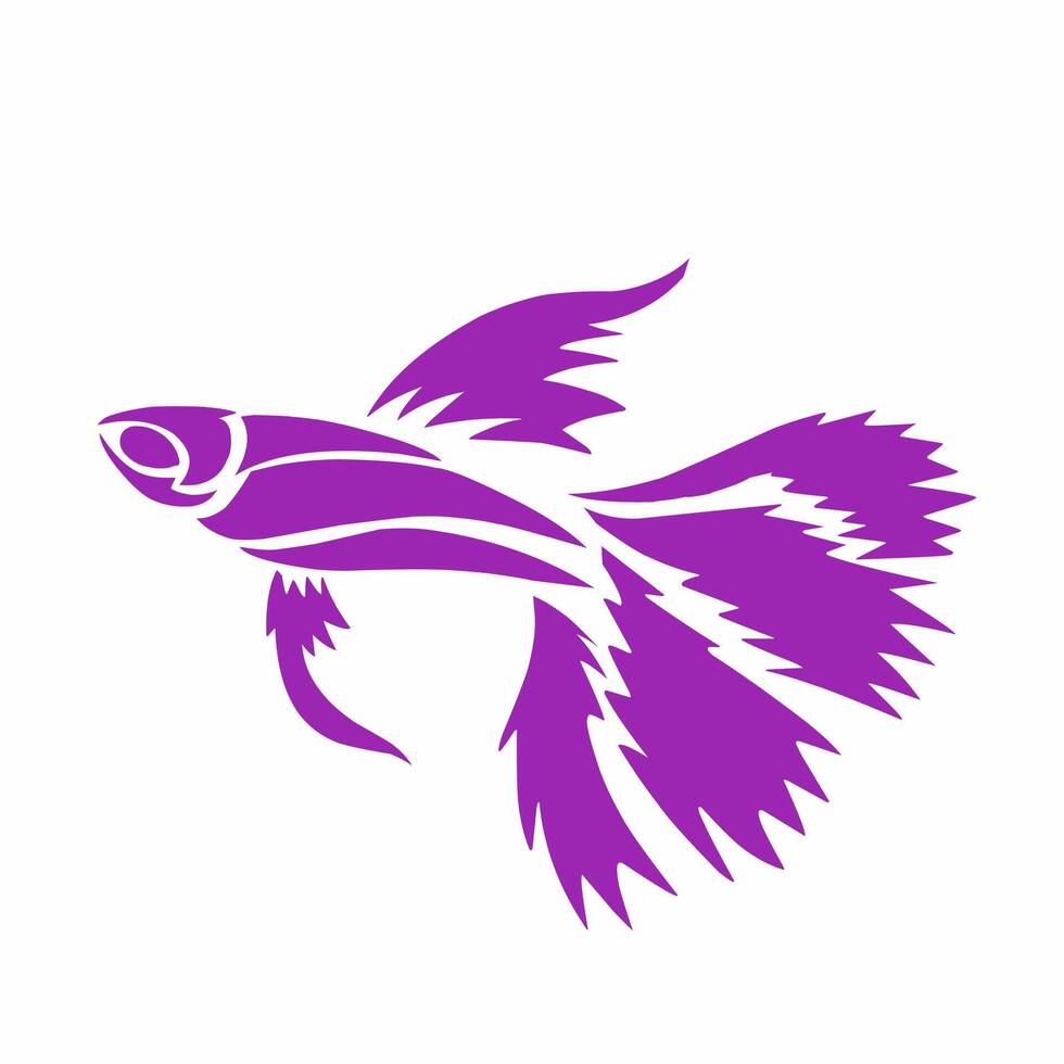 illustration graphic of tribal art design Guppy fish tattoo vector