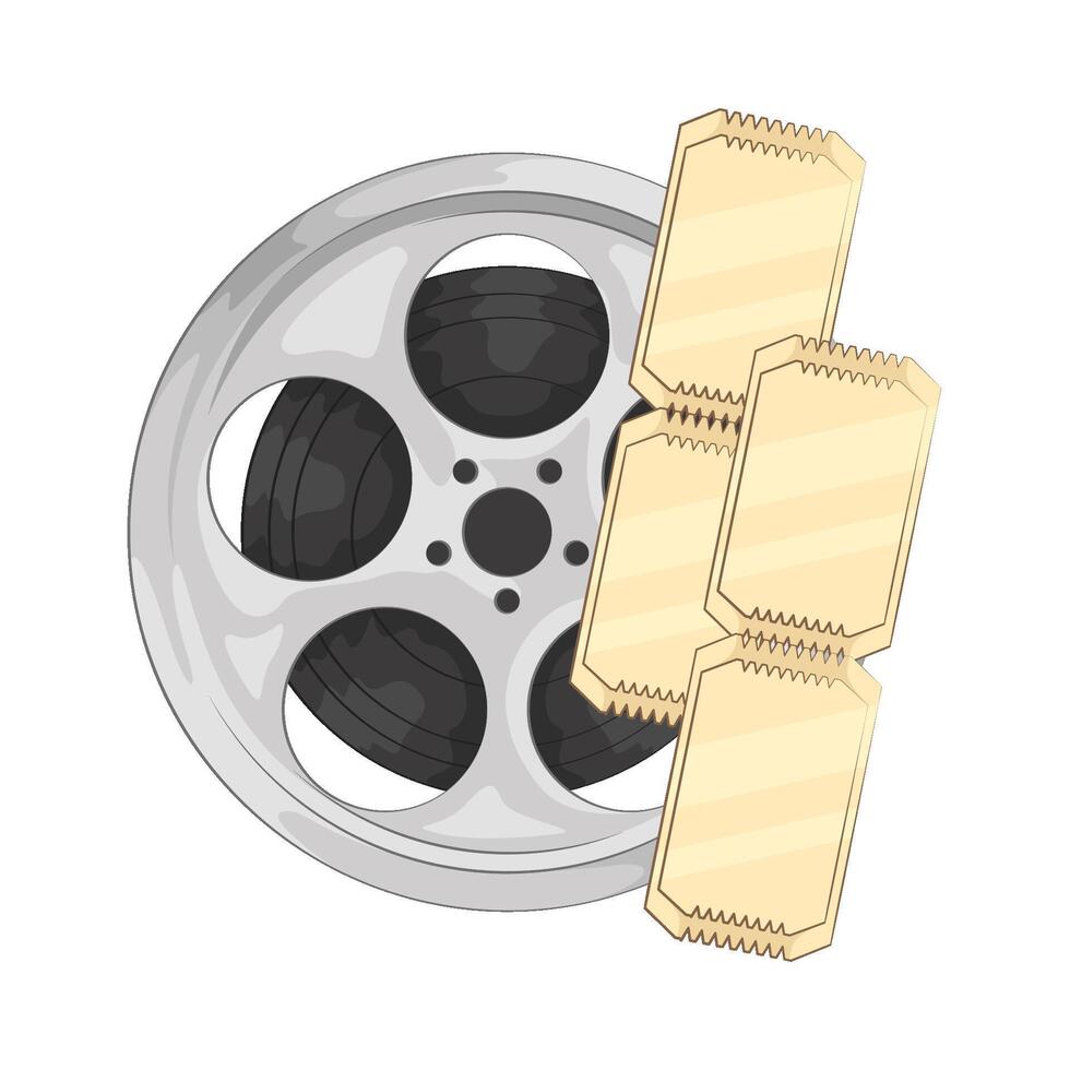 Illustration of cinema ticket vector