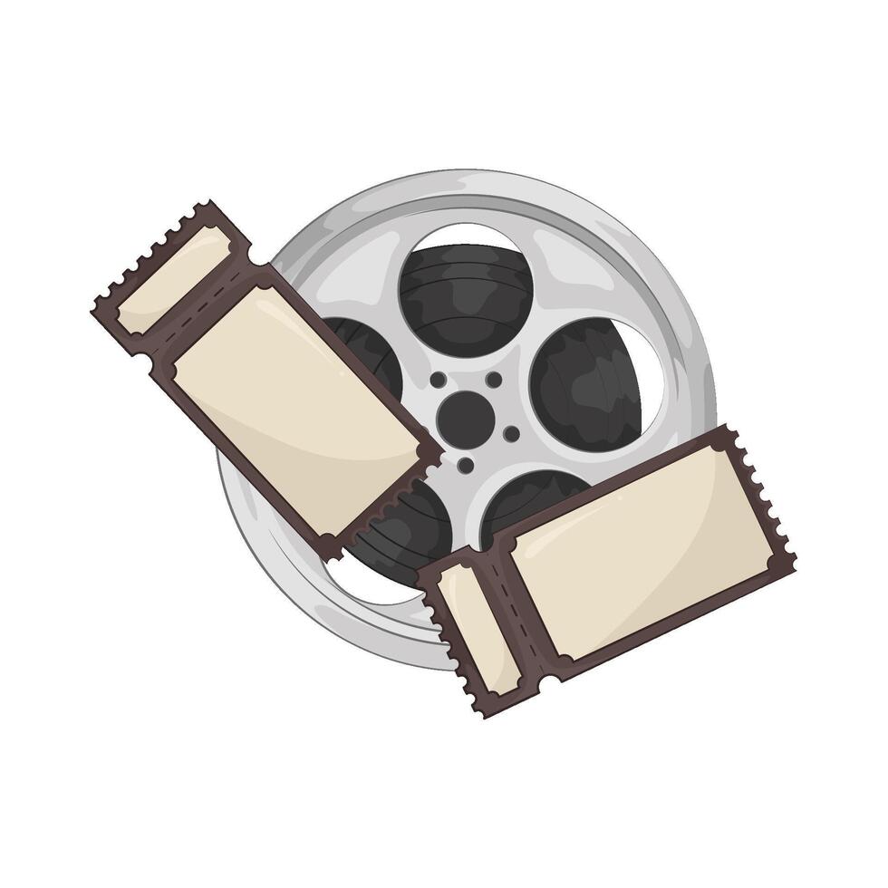 Illustration of cinema ticket vector