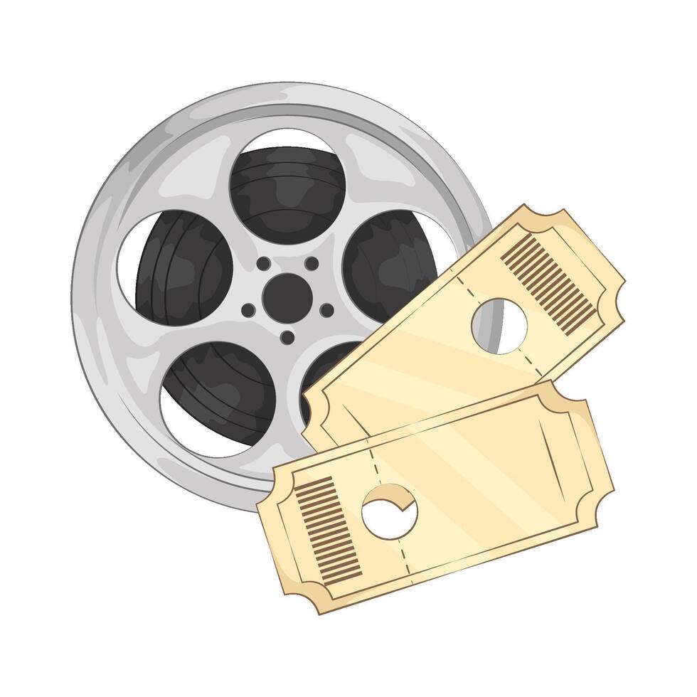 Illustration of cinema ticket vector