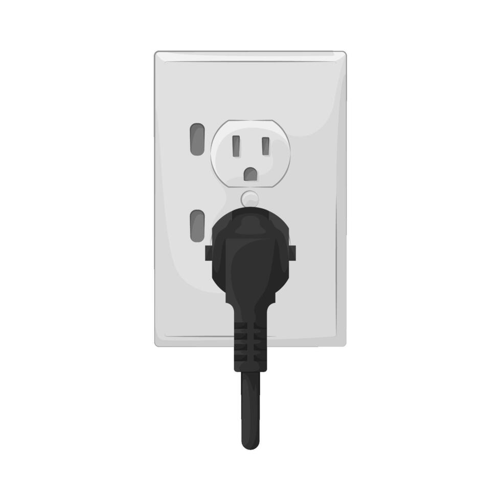 Illustration of plug in vector