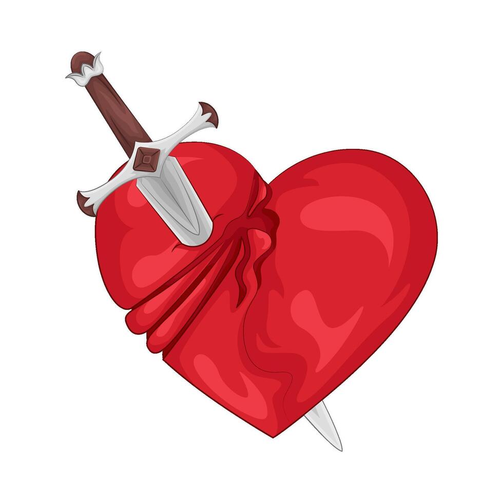Illustration of broken heart vector