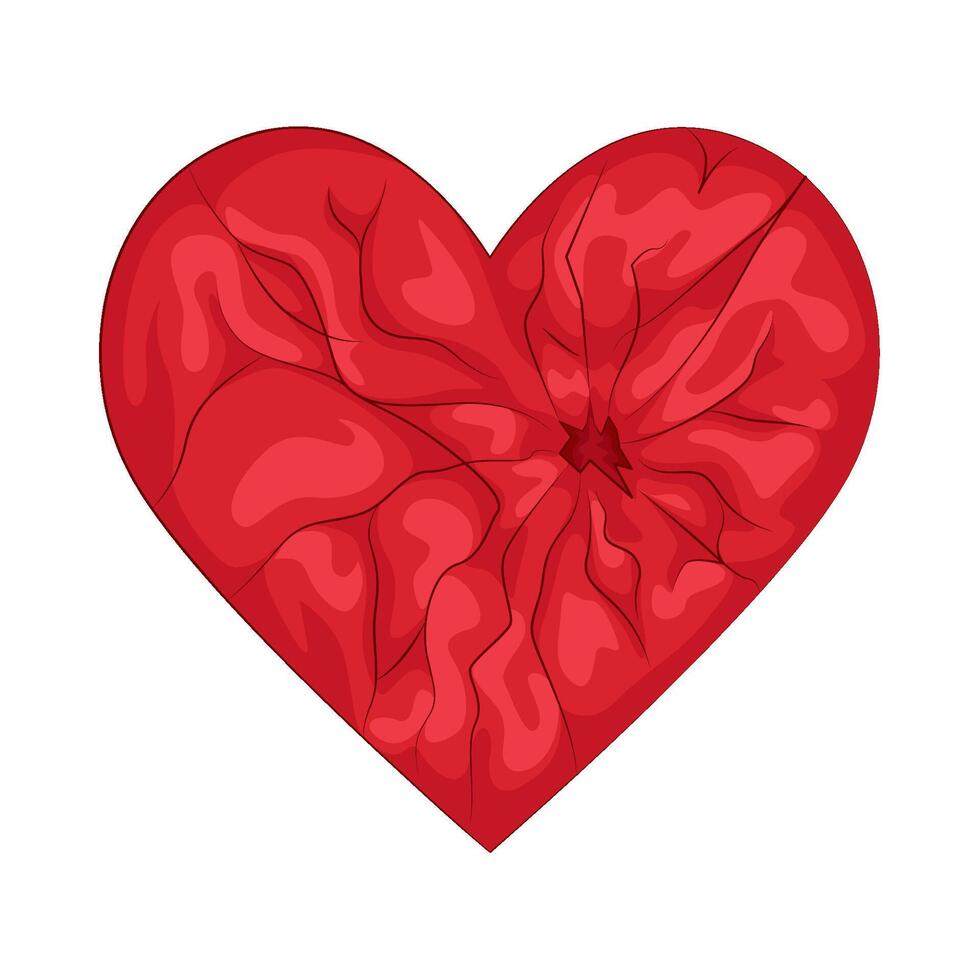 Illustration of broken heart vector