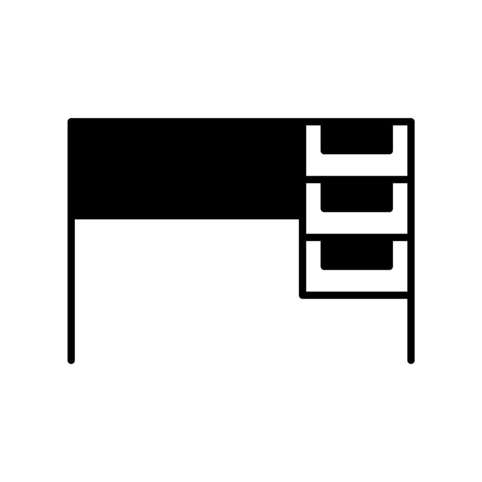 Table icon or logo illustration outline black style vector