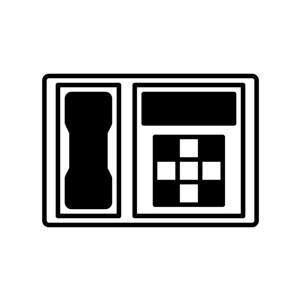 Telephone icon or logo illustration outline black style vector