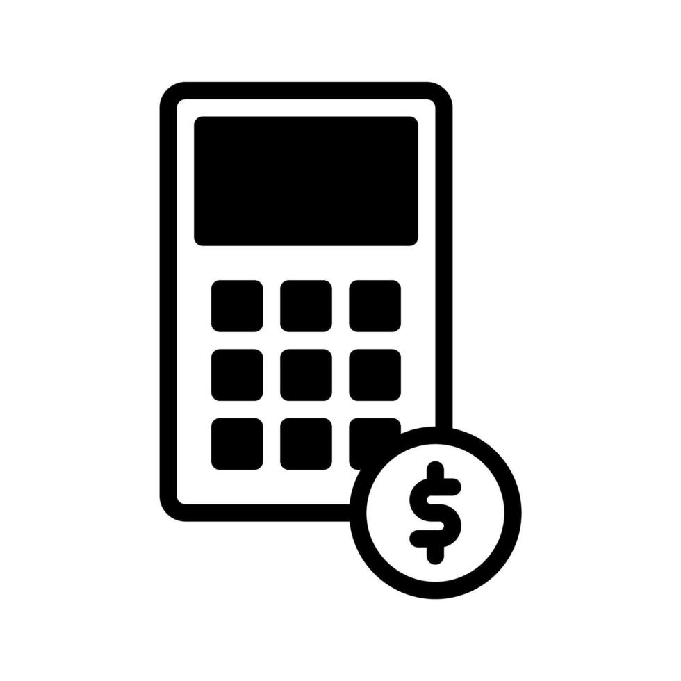 calculator icon or logo illustration outline style. Icons ecommerce. vector