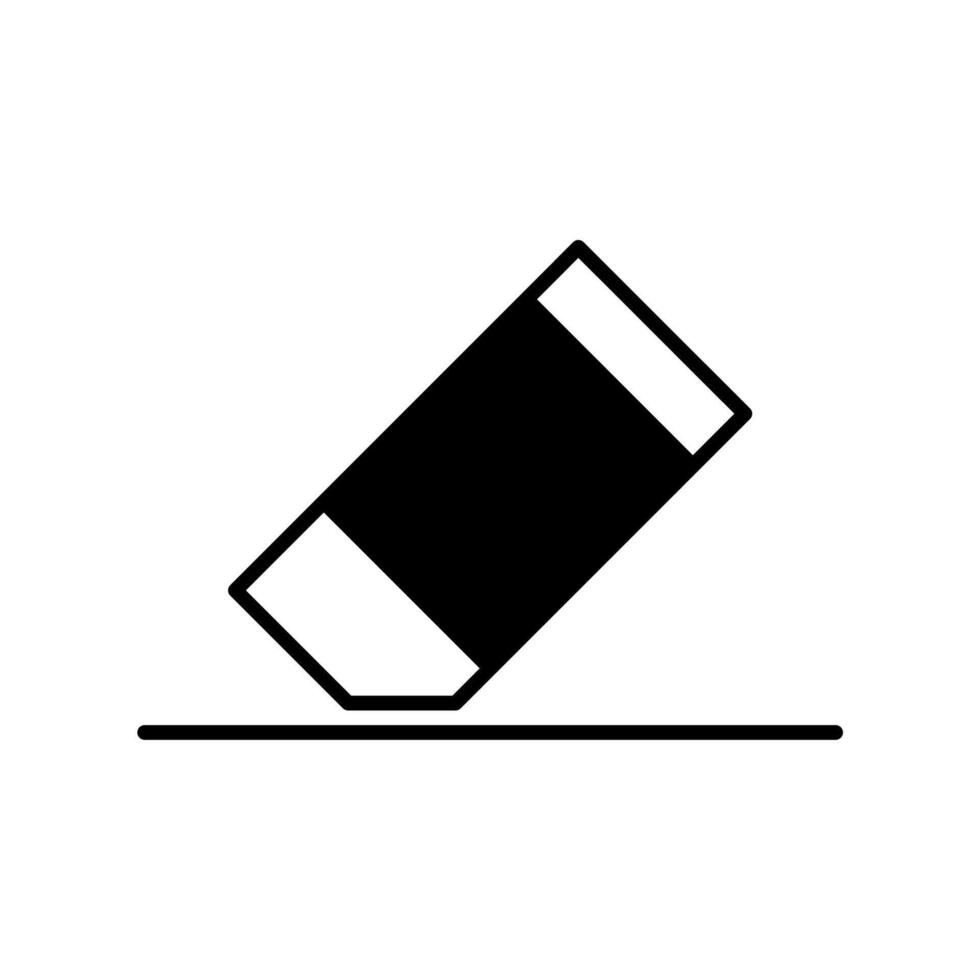 Eraser icon or logo illustration outline black style vector