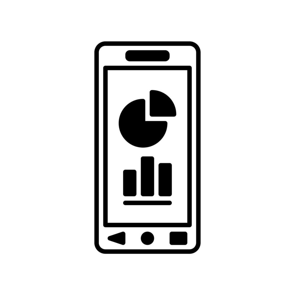 smartphone icon or logo illustration outline black style vector