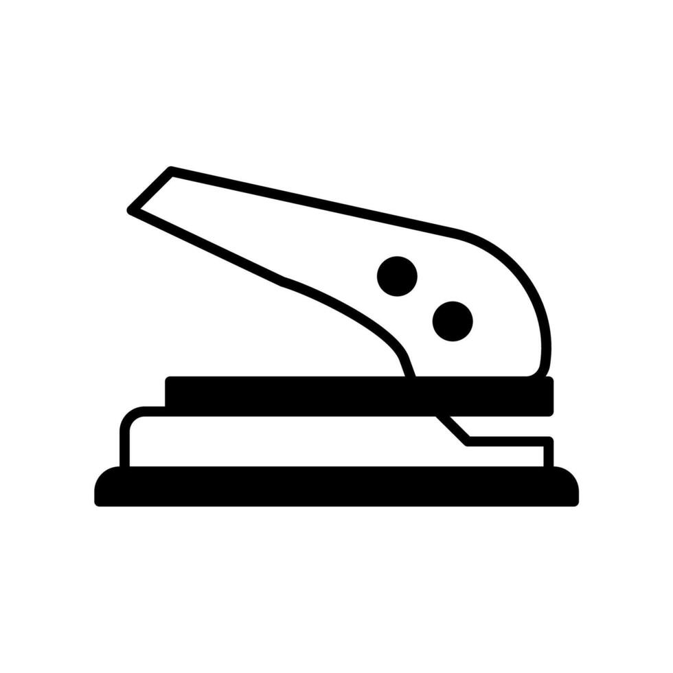paper hole puncher icon or logo illustration style vector