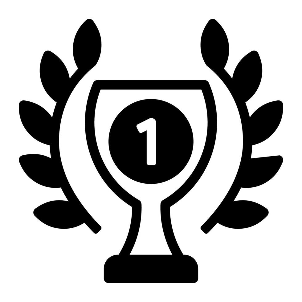 Trophy gold icon or logo illustration outline black style vector