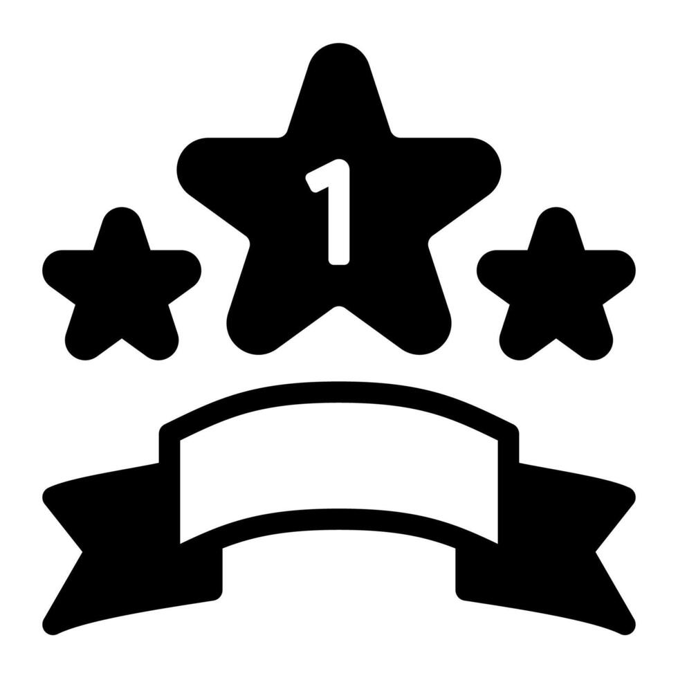 Mendallion badge gold award icon or logo illustration outline black style vector