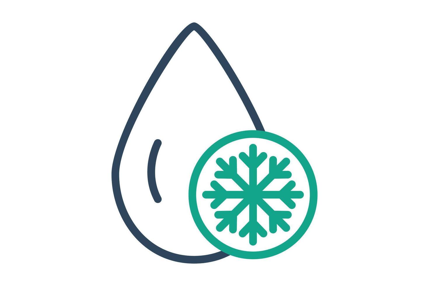 Cold water icon. icon related to cooling. line icon style. cooling elements illustration vector