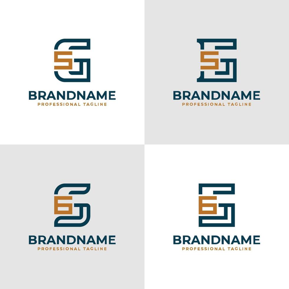 Elegant Letters GS and SG Monogram Logo, suitable for business with SG or GS initials vector