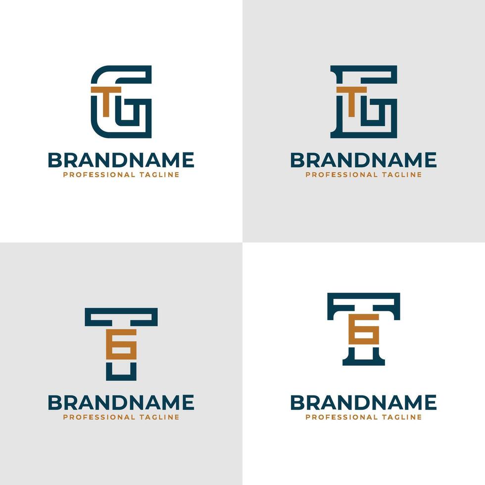 Elegant Letters GT and TG Monogram Logo, suitable for business with TG or GT initials vector
