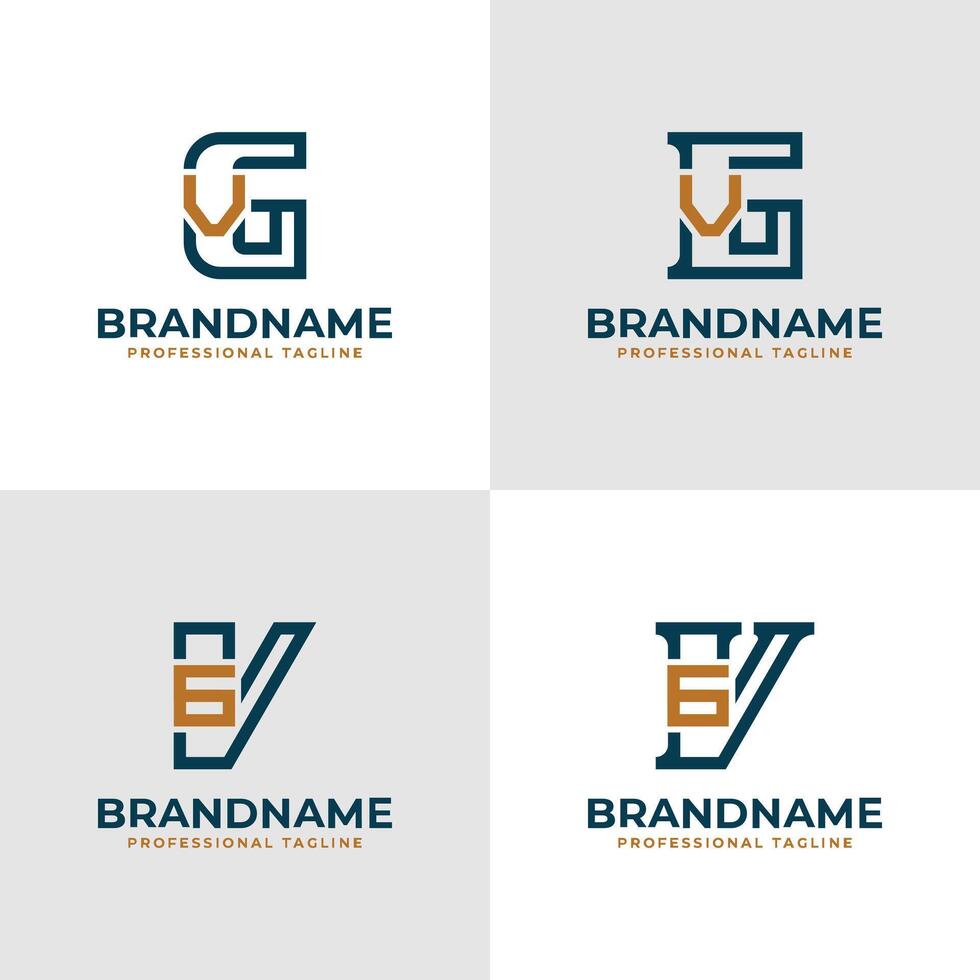 Elegant Letters GV and VG Monogram Logo, suitable for business with VG or GV initials vector