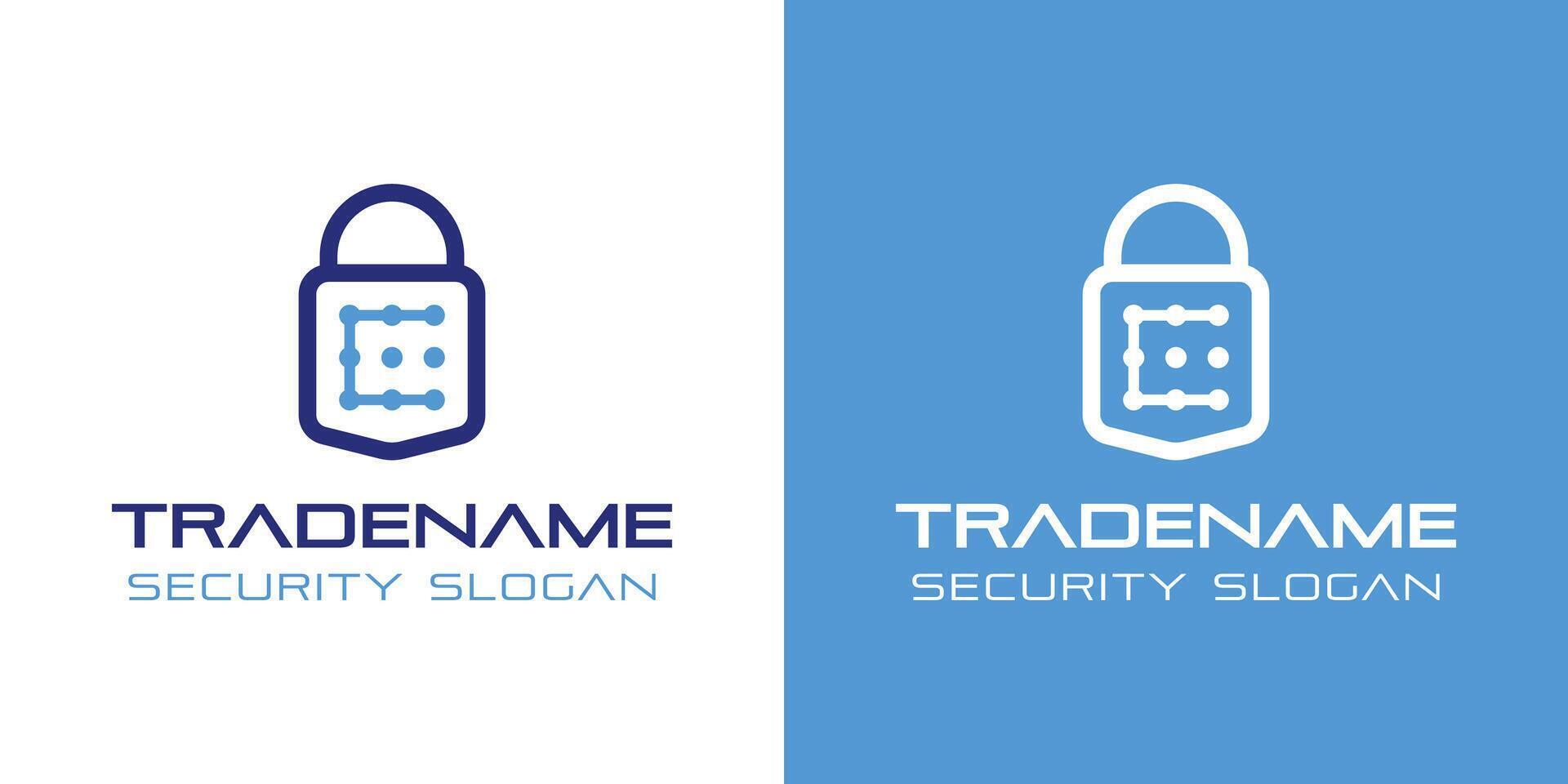 Letter C Smart Lock Logo, Perfect for Digital Padlock and Residential Security Services vector