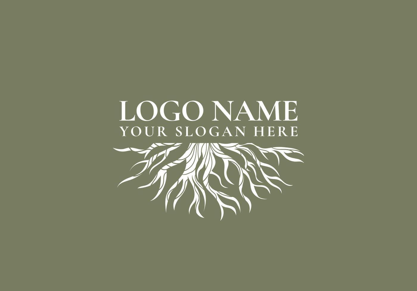 logo ground roots. Logo plant, botanical. Editable file vector