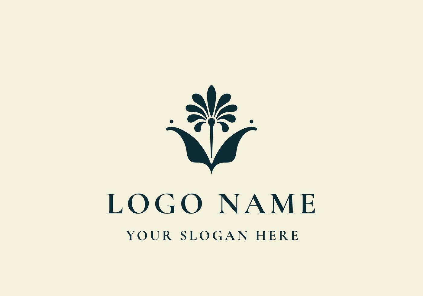 logo lily flower modern and minimalist style. Editable file vector