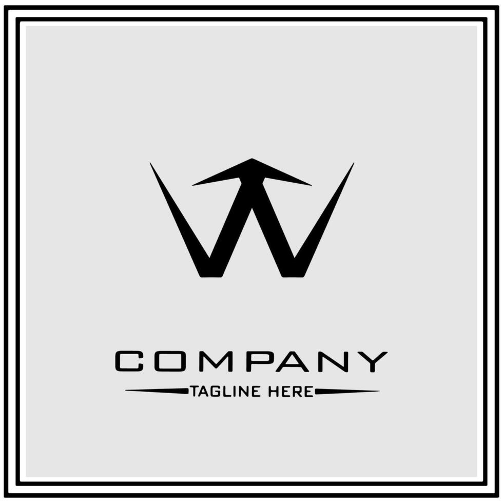 abstract logo design, black and white geometric technology icon vector