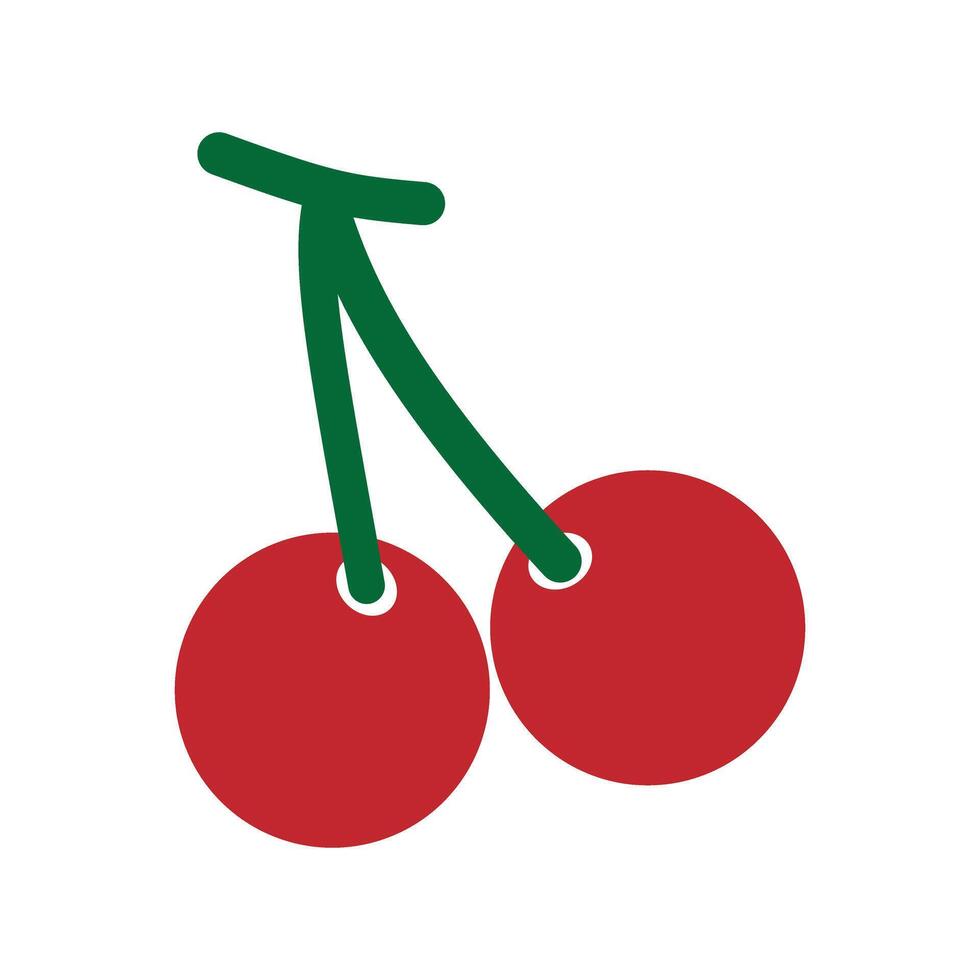 red cherry or berry fruit vector