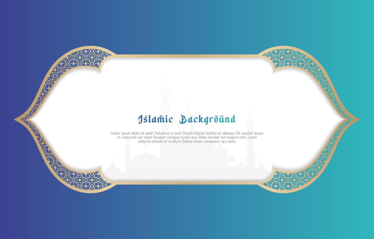 The background of classical Islamic decorations for the celebration of Islamic holidays vector
