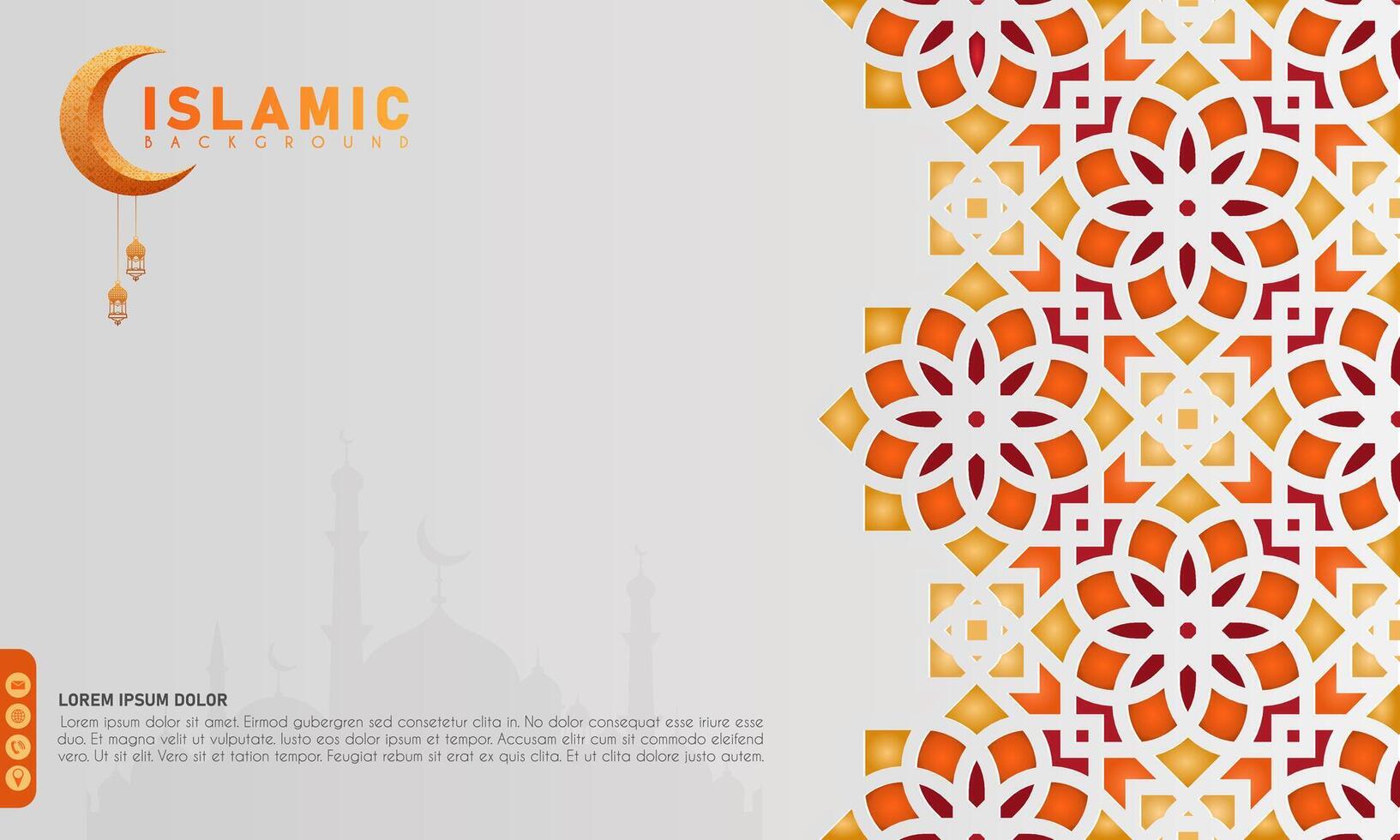 The background of classical Islamic decorations for the celebration of Islamic holidays vector