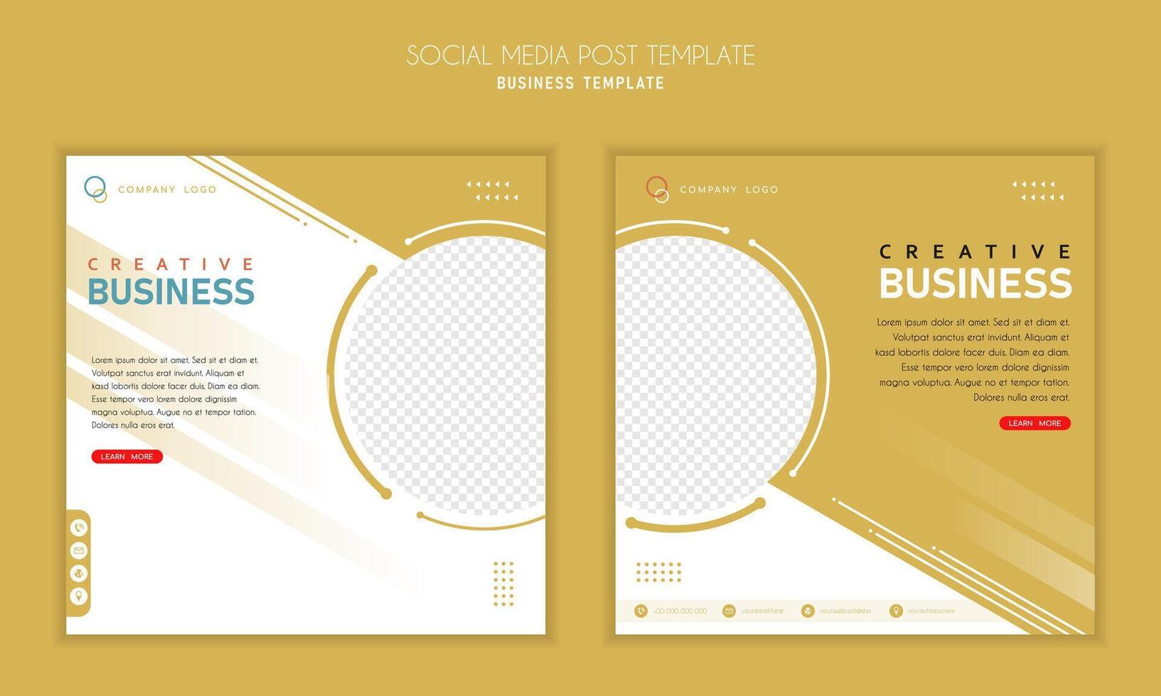 Social media post template modern design, for business digital marketing online, banner and poster vector