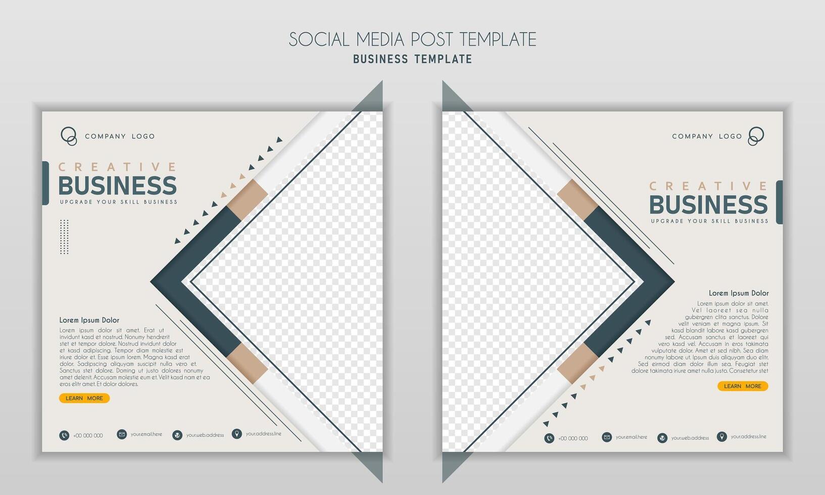 Social media post template modern design, for business digital marketing online, banner and poster vector