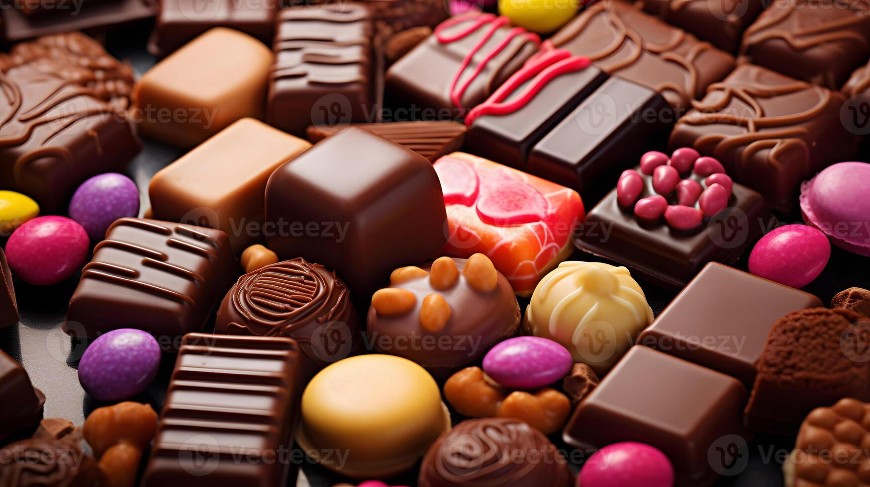 Cookies and chocolate. Neural network photo