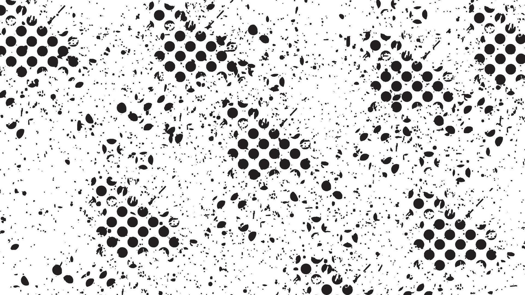 Dirty halftone grunge black and white background. vector