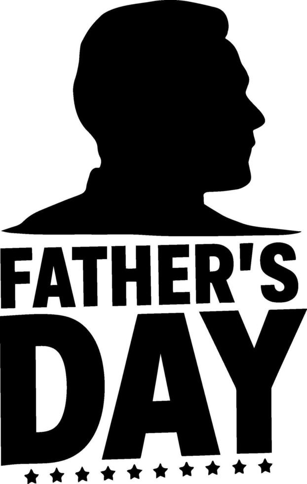 Fathers day silhouette clip art illustration photo Flyer banner or poster illustration vector