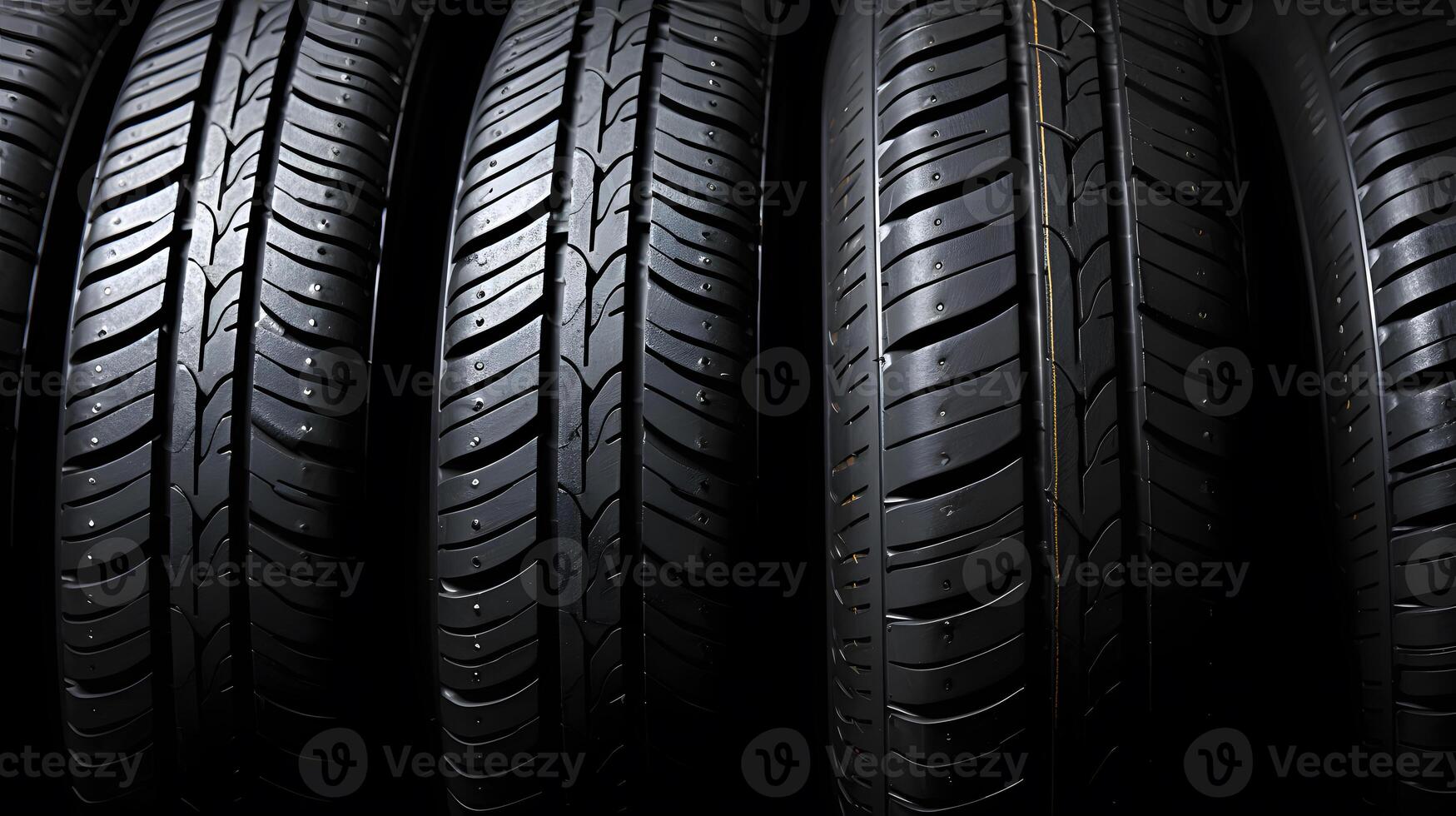 Tire stack background. Neural network photo