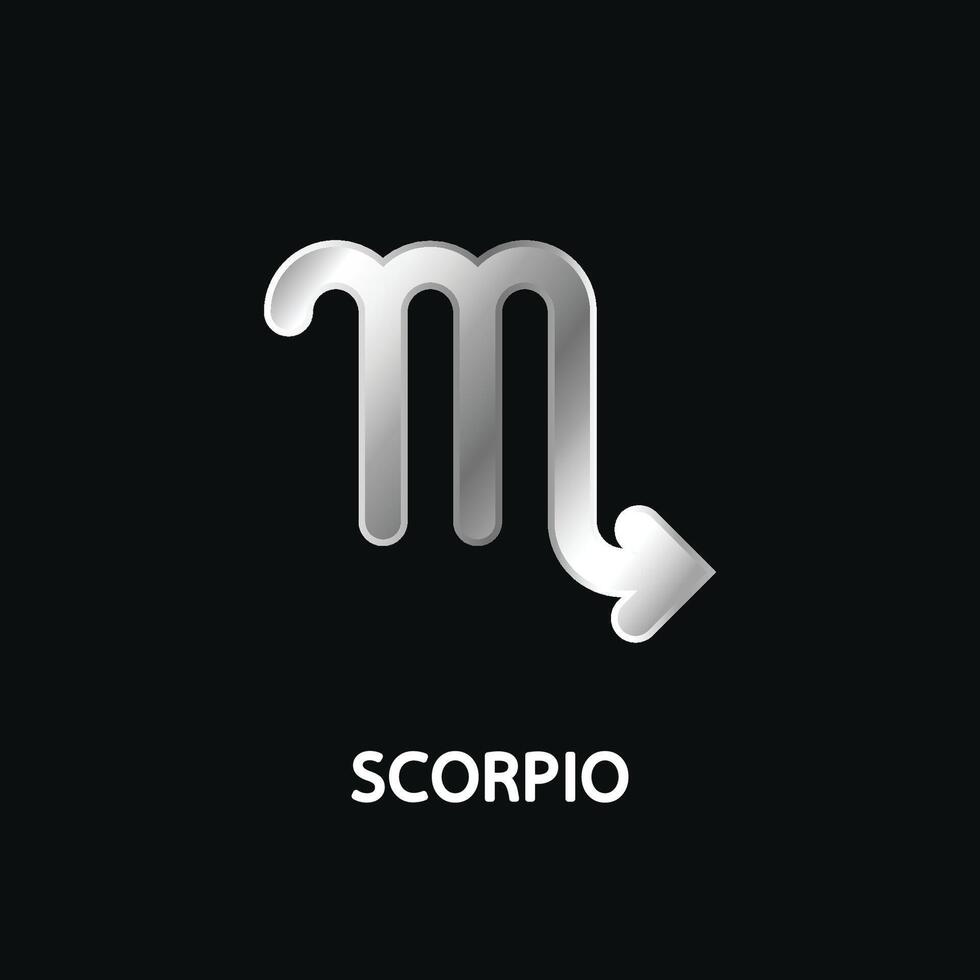 Astrological zodiac Scorpio. 12 zodiac symbol. Astronomy occult symbol with zodiac sign. vector