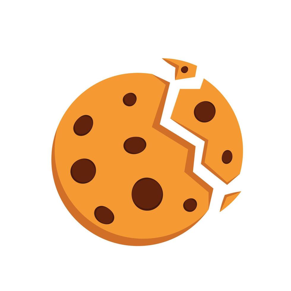 Cookie logo design. Cookie on white background. vector
