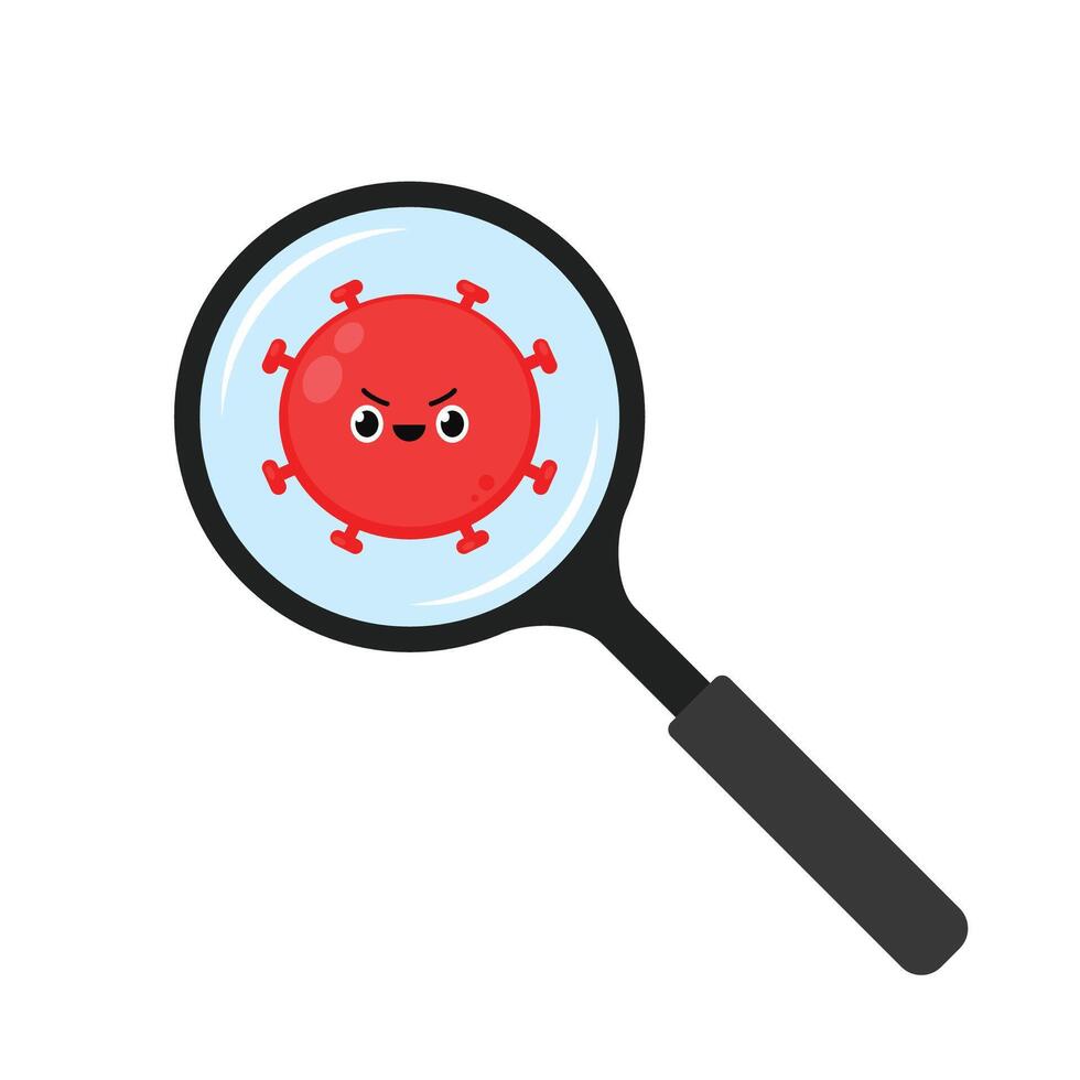 Bacteria character . free space for text. Virus character design. vector