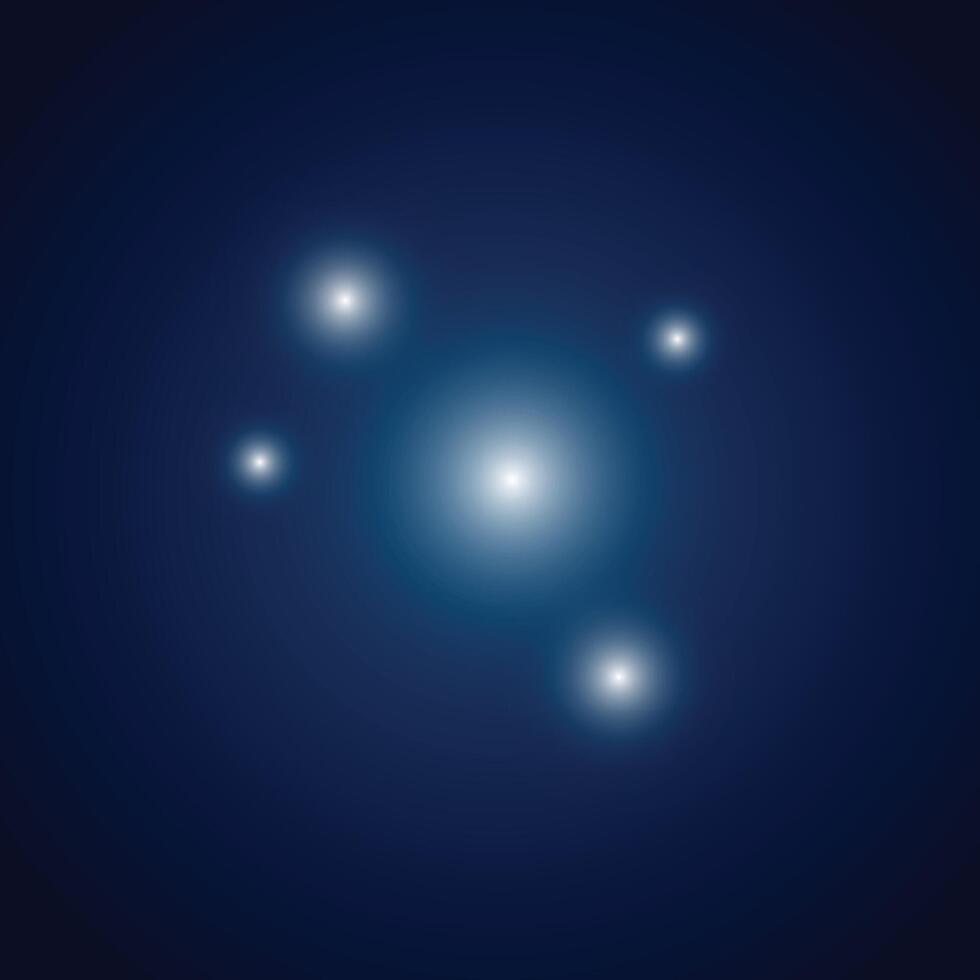 Star light on night sky. Shining star on Black background. vector