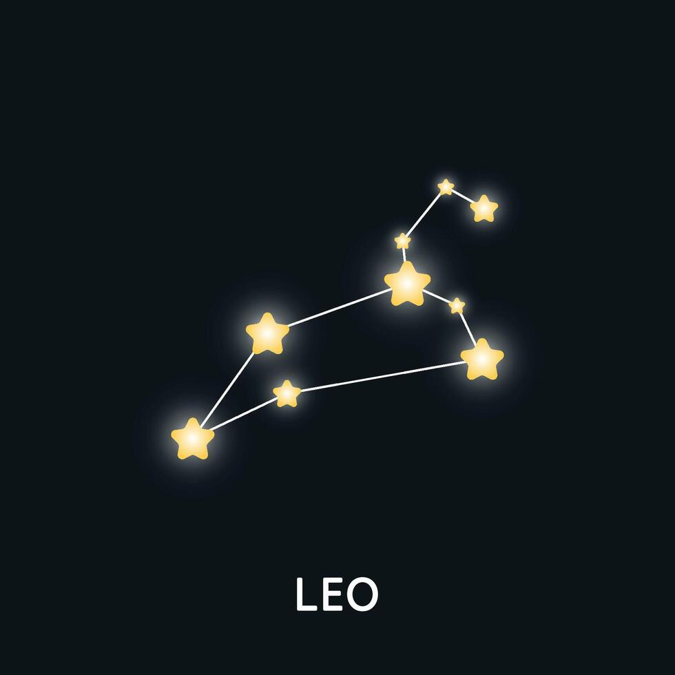 Astrological zodiac Leo. 12 zodiac symbol. Astronomy occult symbol with zodiac sign. vector
