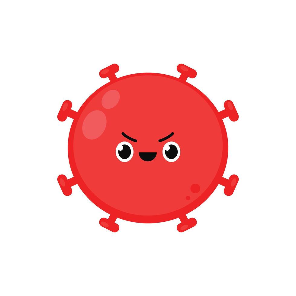 Bacteria character . free space for text. Virus character design. vector