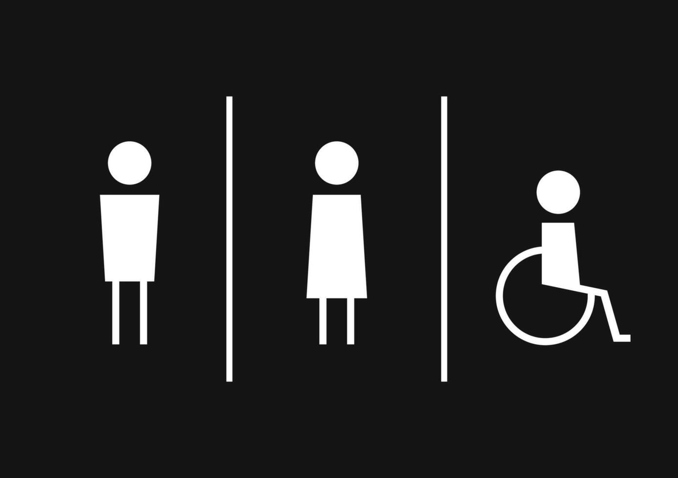Toilet label. sign. Toilet symbol . Disabled toilet. Disabled sign. vector
