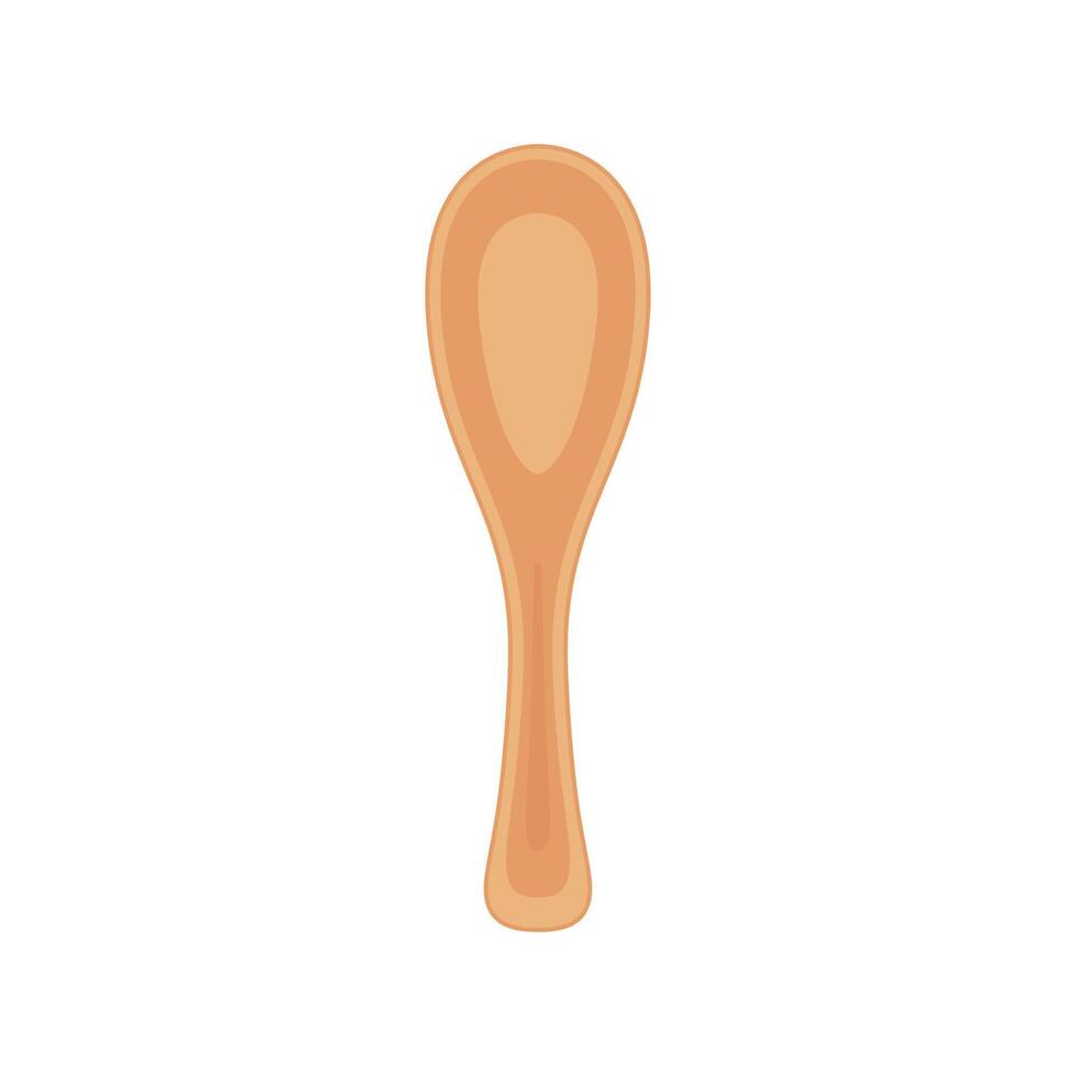 Spoon . Wood Spoon on white background. vector