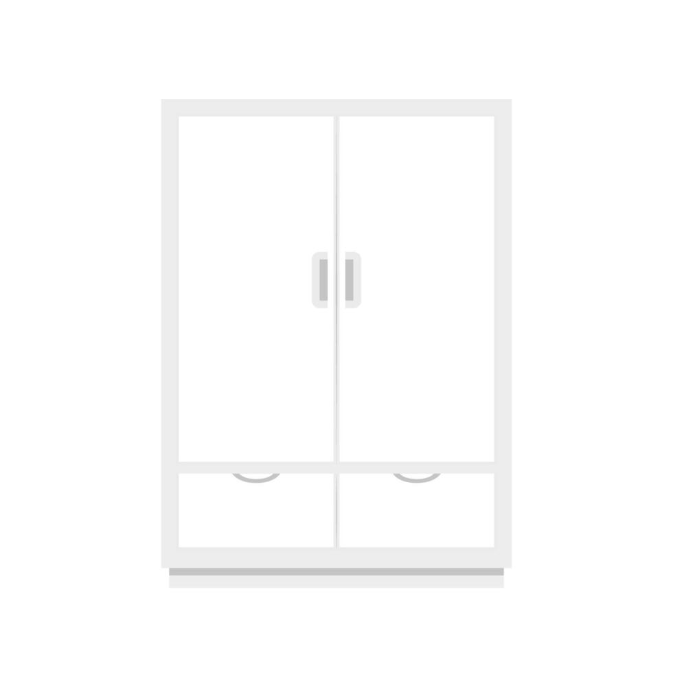 Wardrobe . Wardrobe on white background. vector