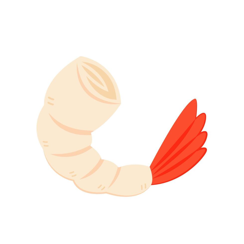 Shrimp doodle symbol. Shrimp logo design. vector