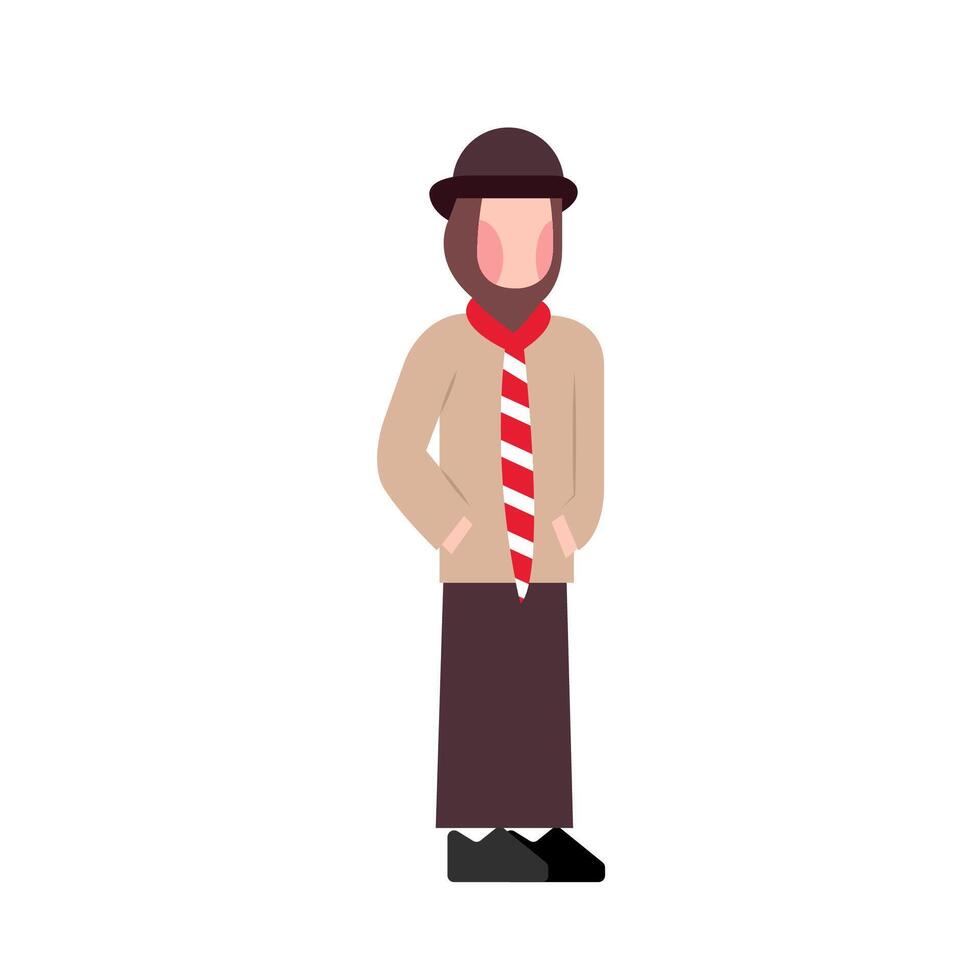 Flat Character Of Pramuka Indonesia vector