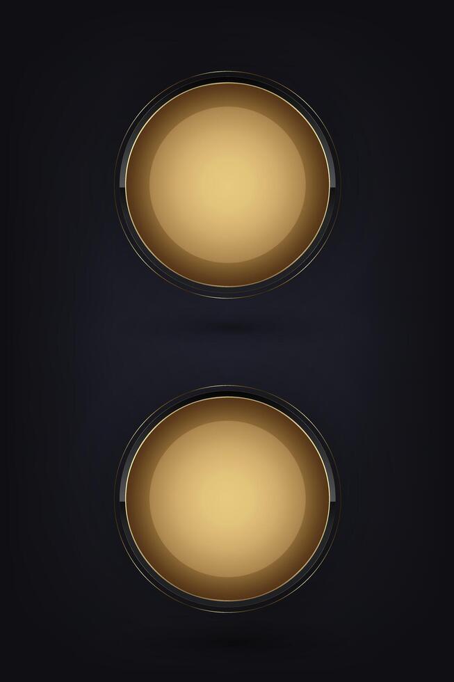 Set of two Button of the overall design exudes a sense of premium quality and sophistication, suitable for high-end branding or luxury products vector