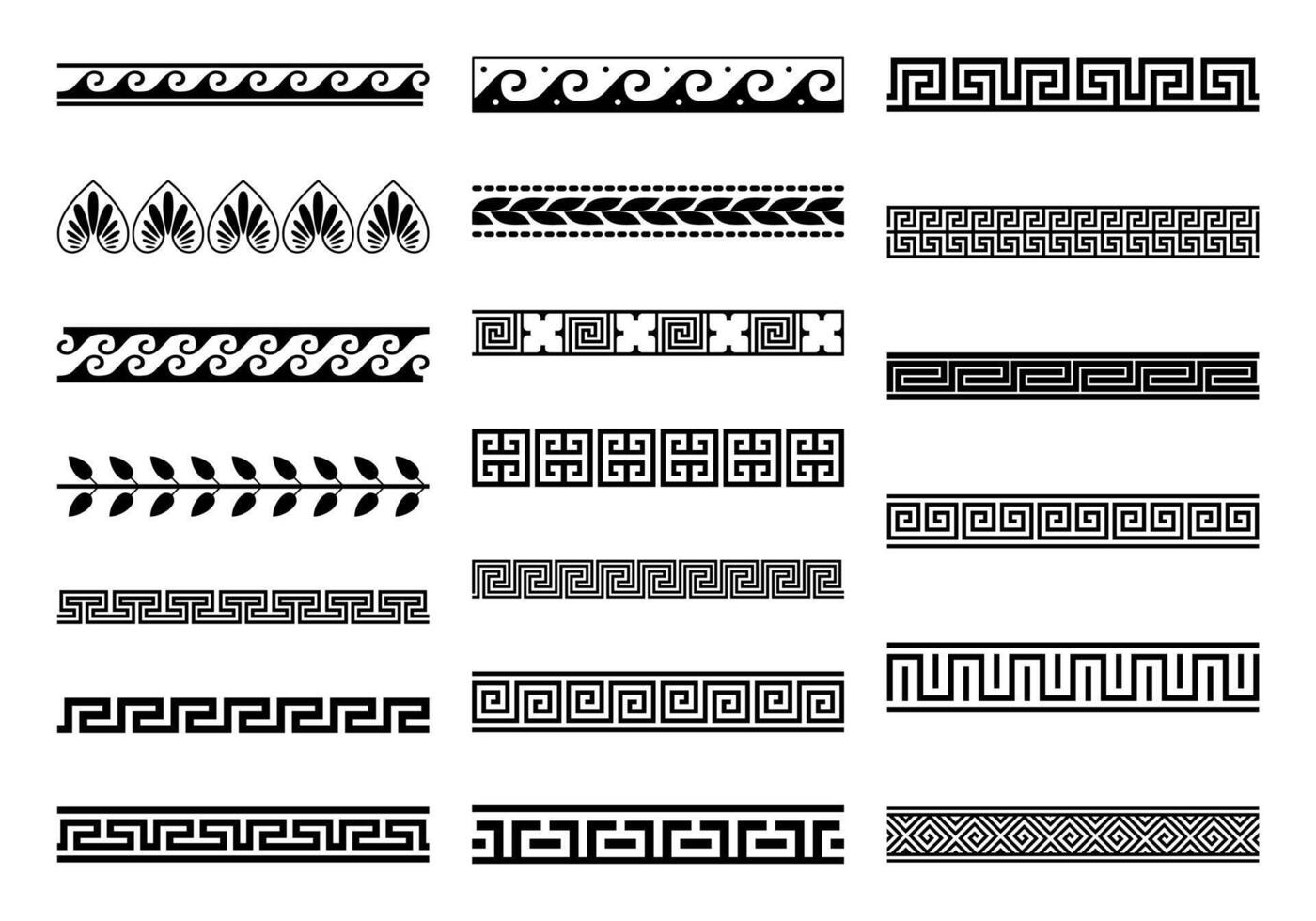 Ancient Greek Patern Element Set vector