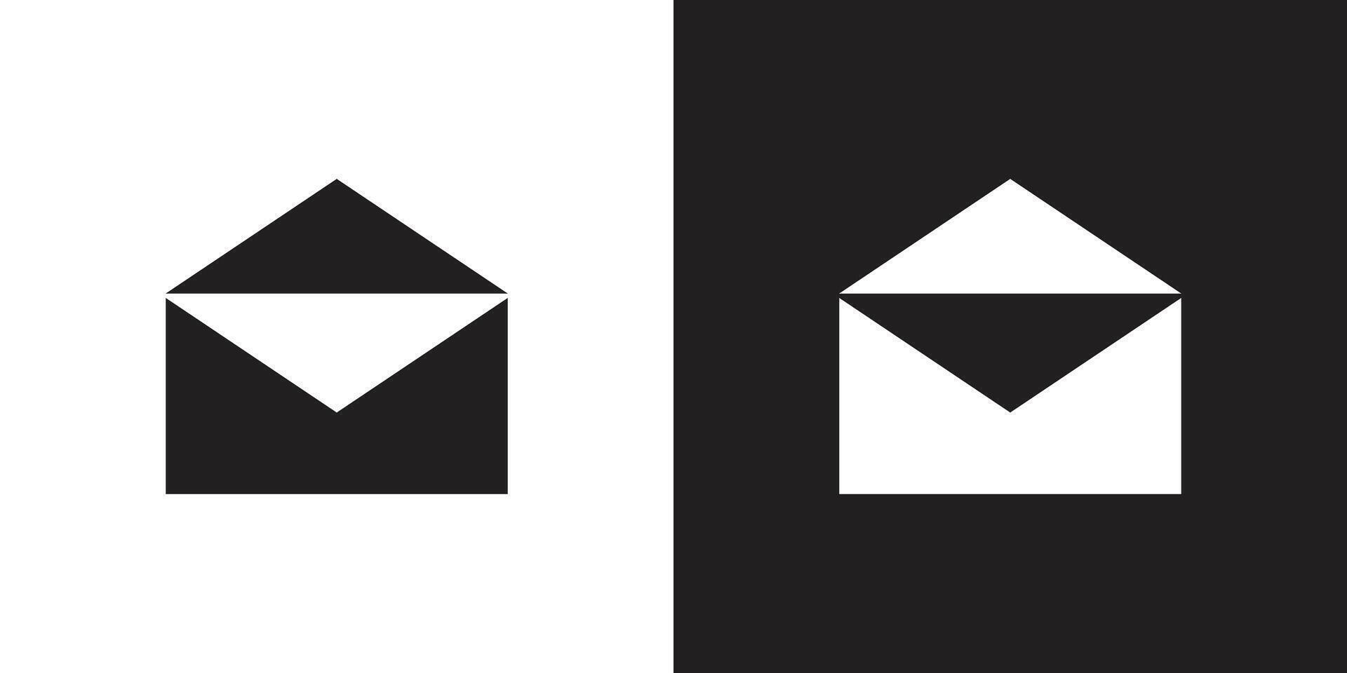 open envelope icon sign flat vector