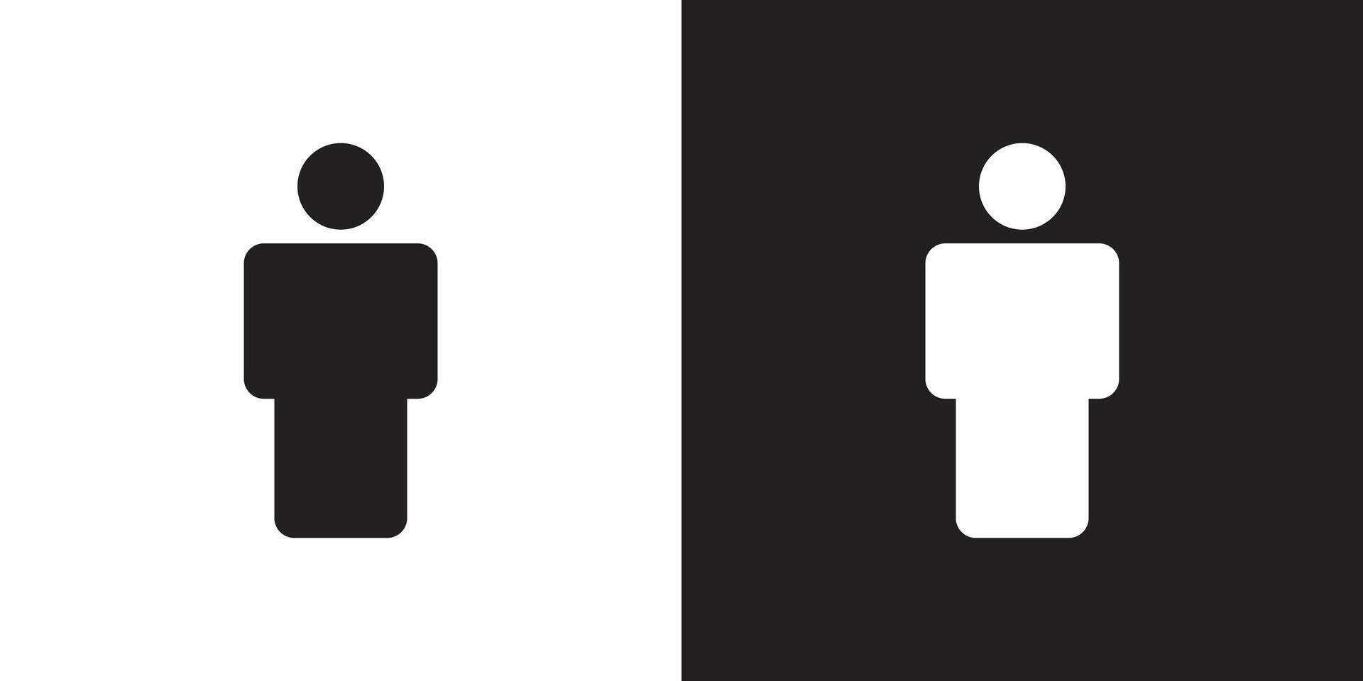 man silhouette black and white icon sign vector