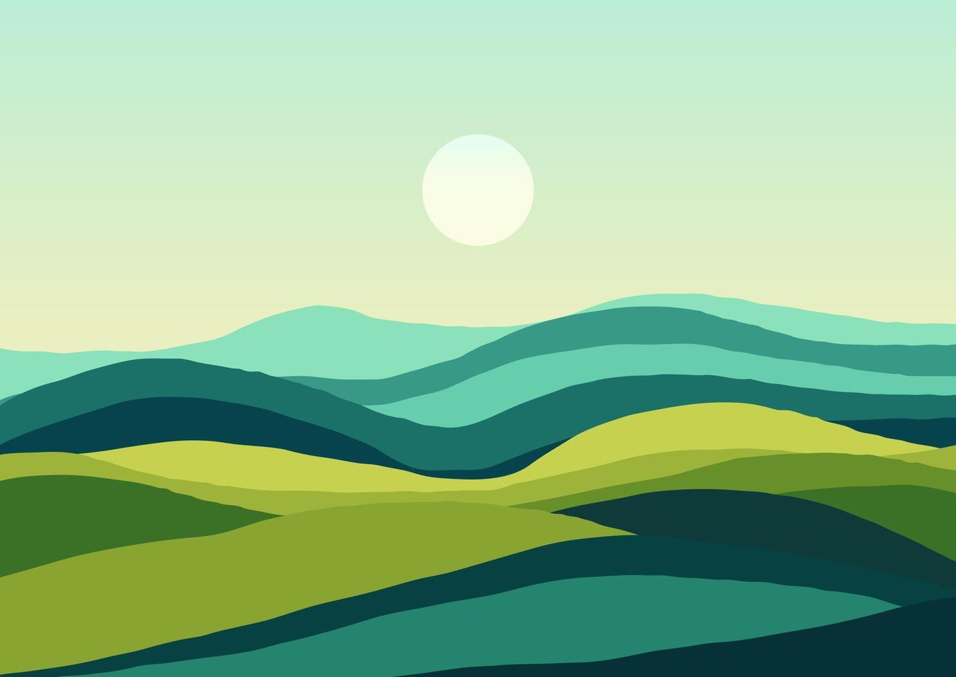 abstract minimalist landscape design background vector